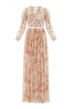 Needle & Thread Holding LTD All - Womenswear Waltzing Blooms Garden V-Neck Gown