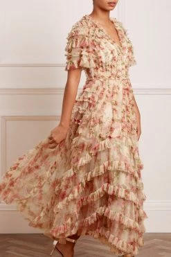 Needle & Thread Holding LTD Waltzing Blooms Grace Ankle Gown All - Womenswear