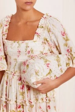 Needle & Thread Holding LTD Waltzing Blooms Medium Quilted Makeup Bag