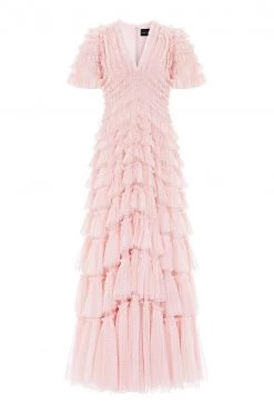 Needle & Thread Holding LTD Willow Ruffle V-Neck Gown All - Womenswear