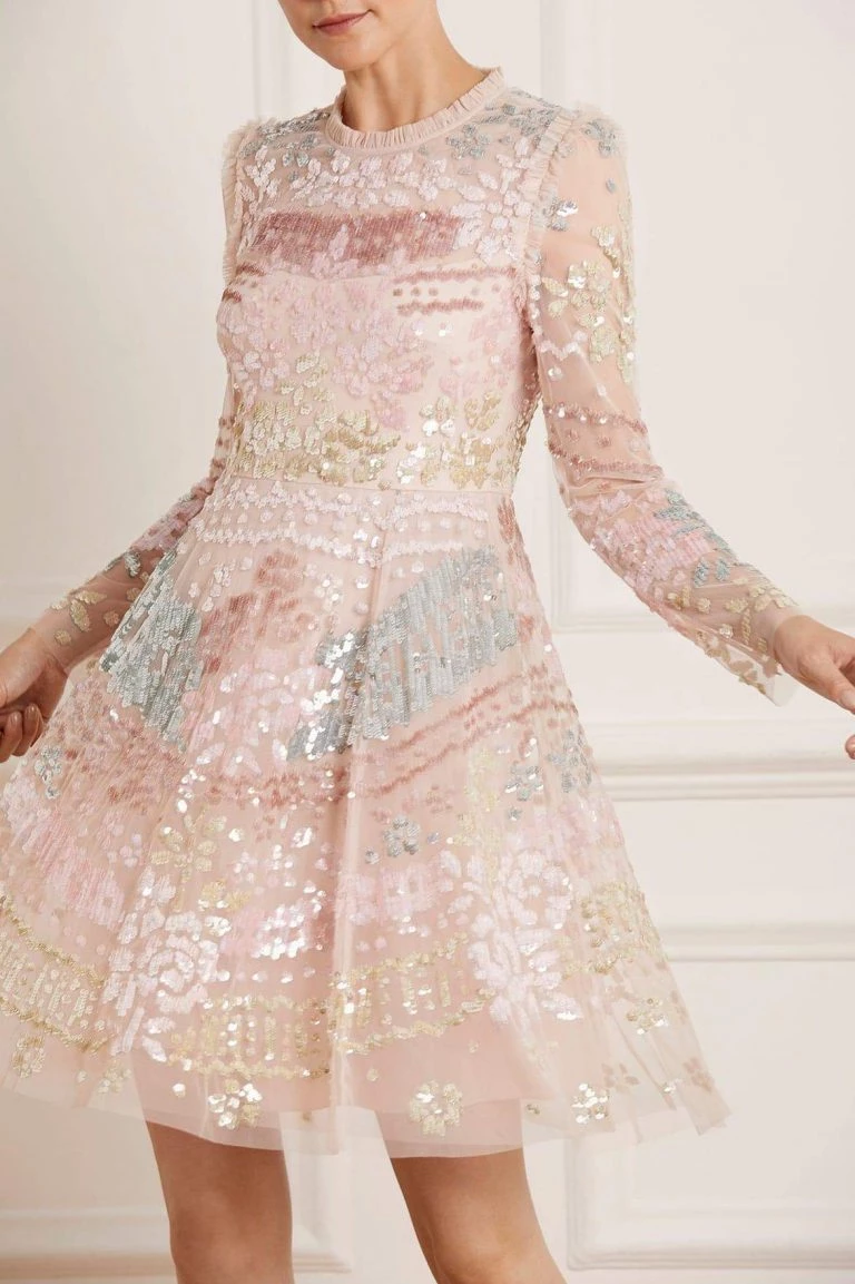 Dresselia Sales -Dresselia Sales ANGELINESEQUINMINIDRESS MINIDRESS PEARLROSEMUTLI NEEDLE THREAD 2 768x1153 1